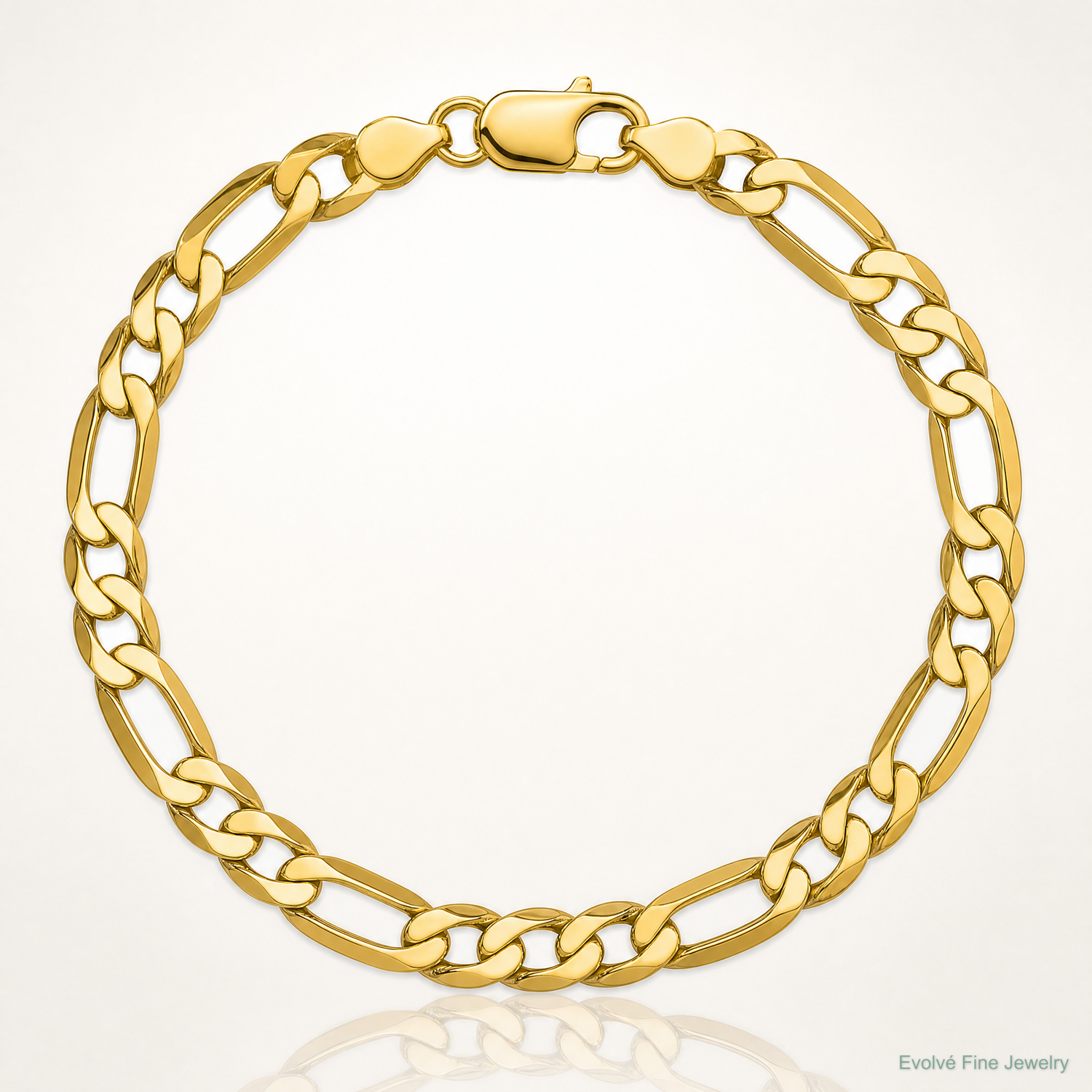 14k 7.5mm Flat Figaro Chain - Lifestyle View