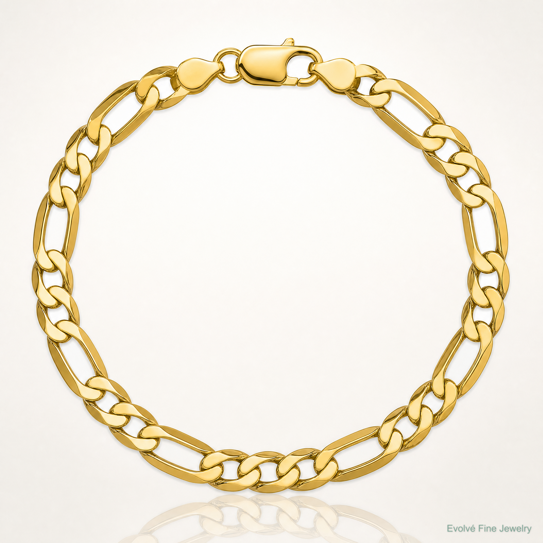 14k 7.5mm Flat Figaro Chain - Lifestyle View