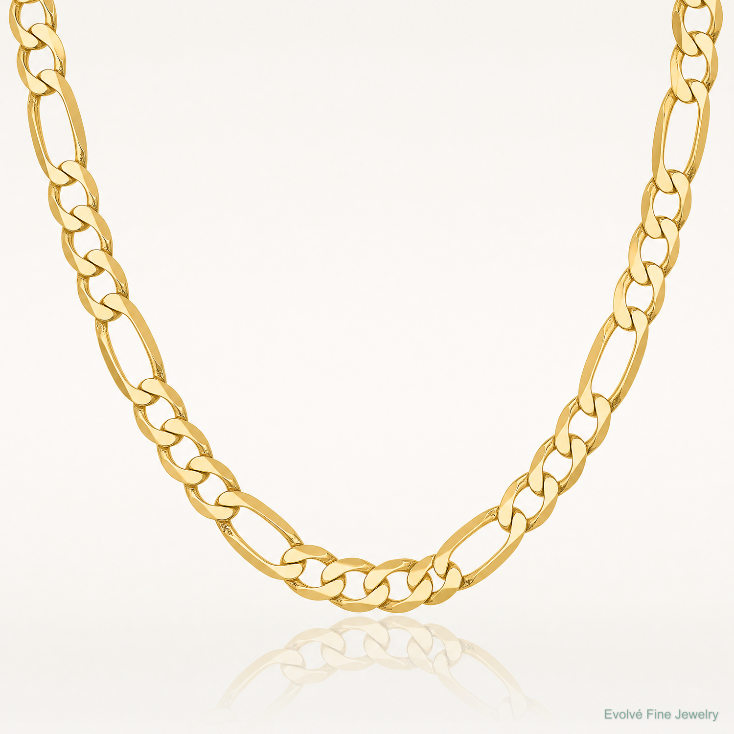 14k 8.75mm Flat Figaro Chain - Lifestyle View