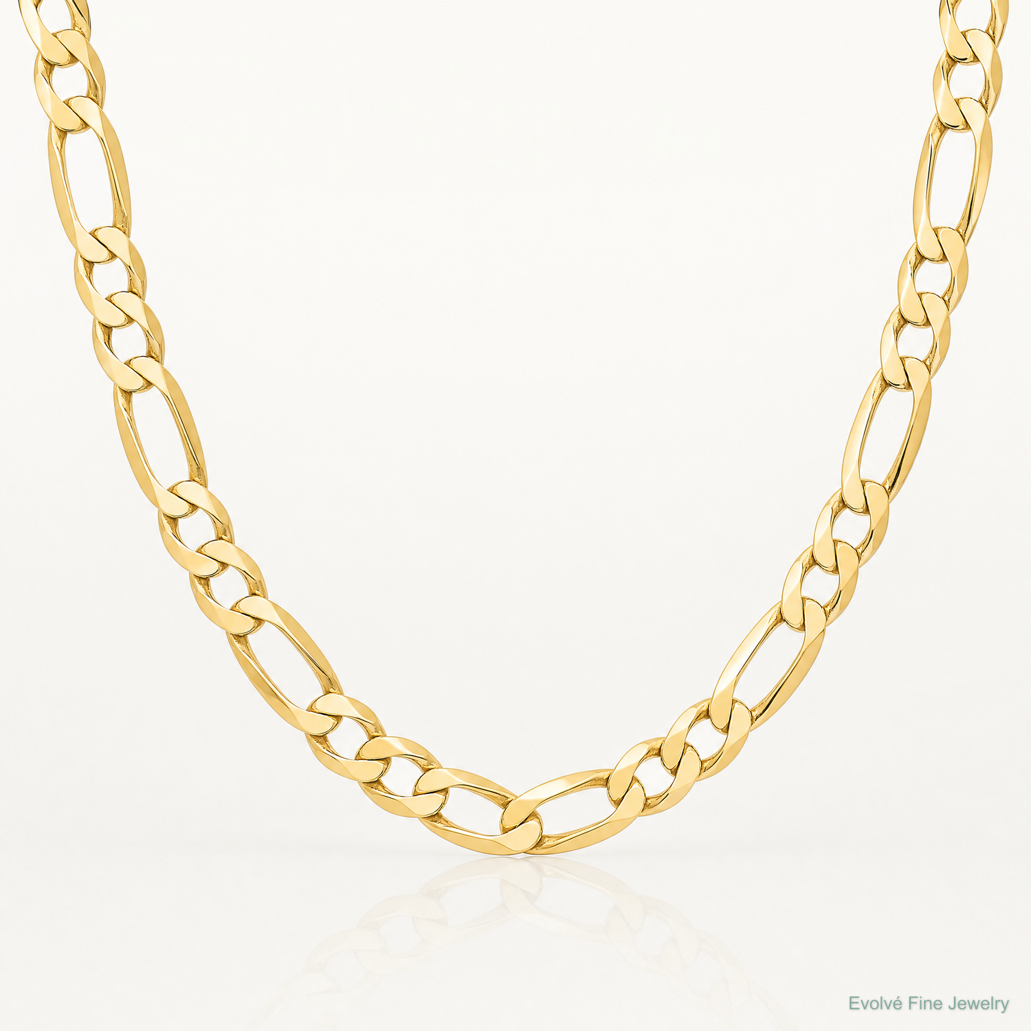 14k 10mm Flat Figaro Chain - Lifestyle View