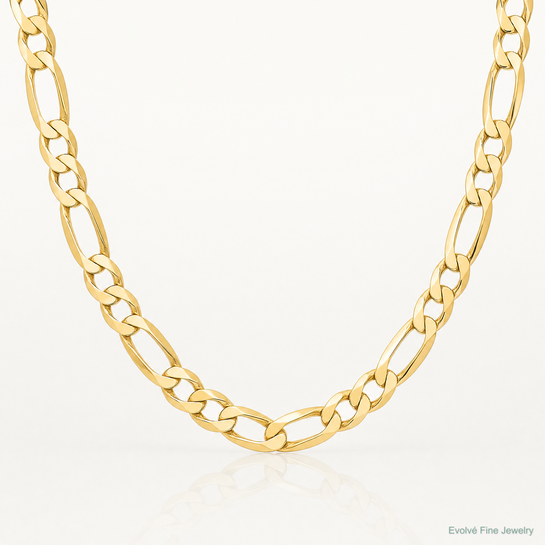 14k 10mm Flat Figaro Chain - Lifestyle View