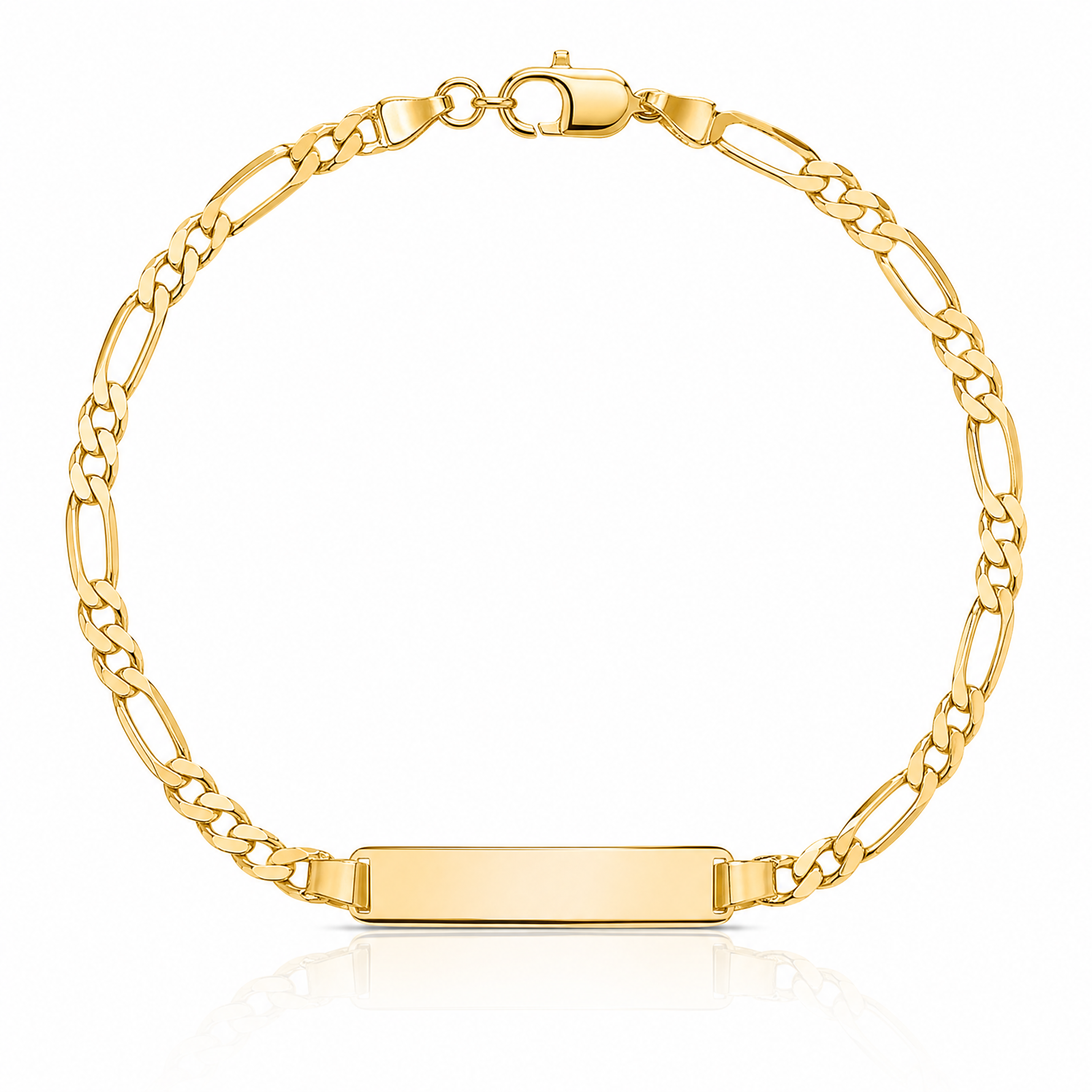 14k Baby Figaro ID Bracelet - Lifestyle View