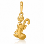 14k Madi K Polished Stocking with Candy Pendant - Lifestyle View