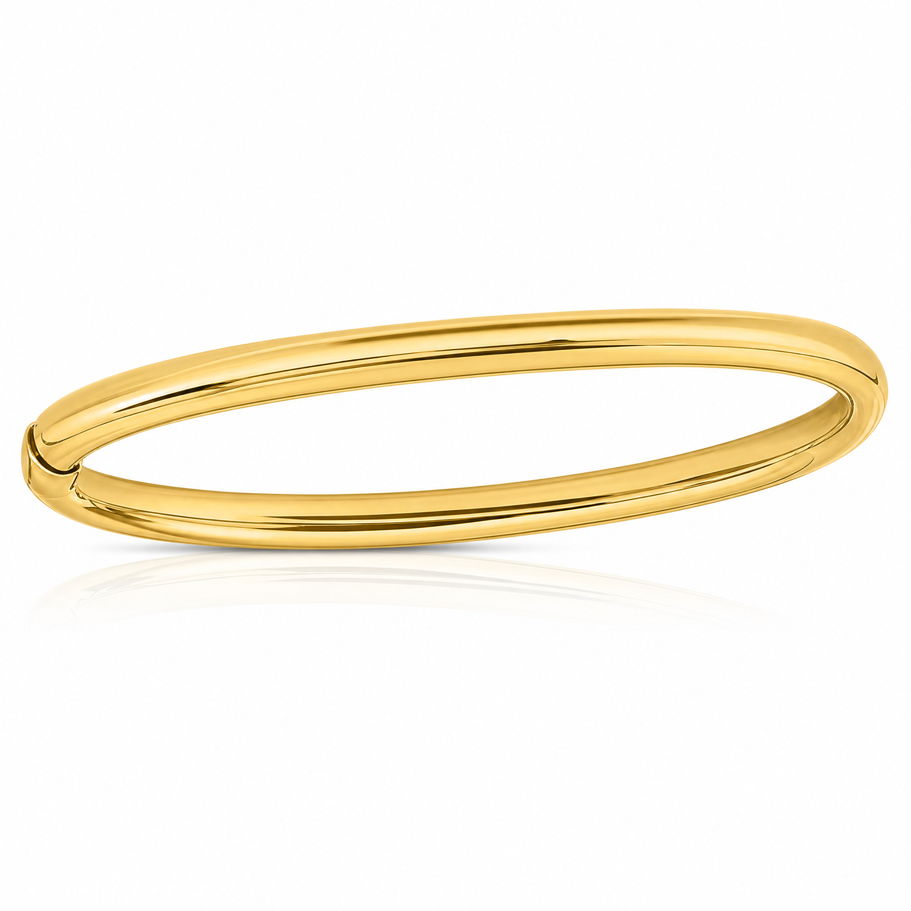 14k Madi K 2.5mm Slip-on Baby Bangle - Lifestyle View