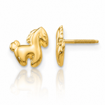 14k Madi K Pony Screwback Earrings - Lifestyle View