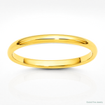 14KY 2mm Half-Round Wedding Band Size 4 - Lifestyle View