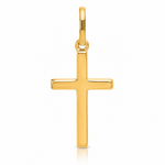14k Hollow Cross Pendant - Lifestyle View