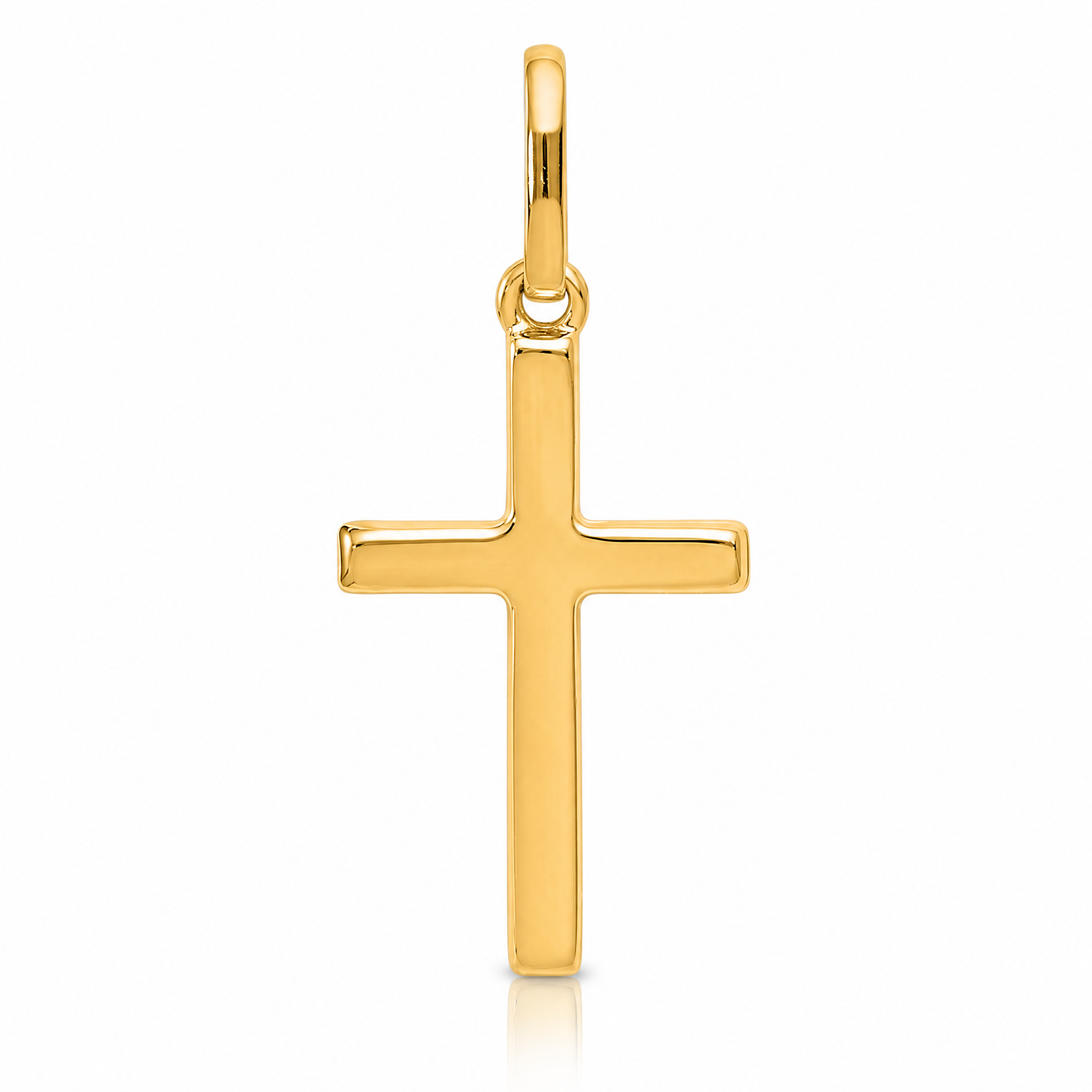 14k Hollow Cross Pendant - Lifestyle View