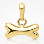 14k Dog Bone Pendant - Lifestyle View