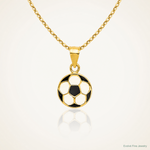 14k Enameled Soccer Ball Pendant - Lifestyle View
