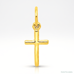 14k Small Cross Charm - Lifestyle View