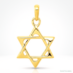 14k Star of David Pendant - Lifestyle View