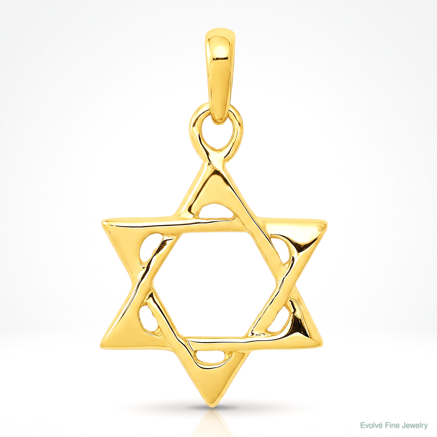 14k Star of David Pendant - Lifestyle View