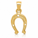 14K Horseshoe Pendant - Lifestyle View