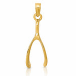 14k Wishbone Pendant - Lifestyle View