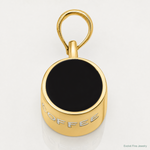 14K 3D Enameled Coffee Cup Pendant - Lifestyle View