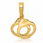 14k 2-Piece Handcuffs Pendant - Lifestyle View