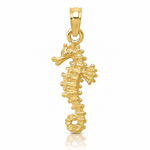 14k Seahorse Pendant - Lifestyle View
