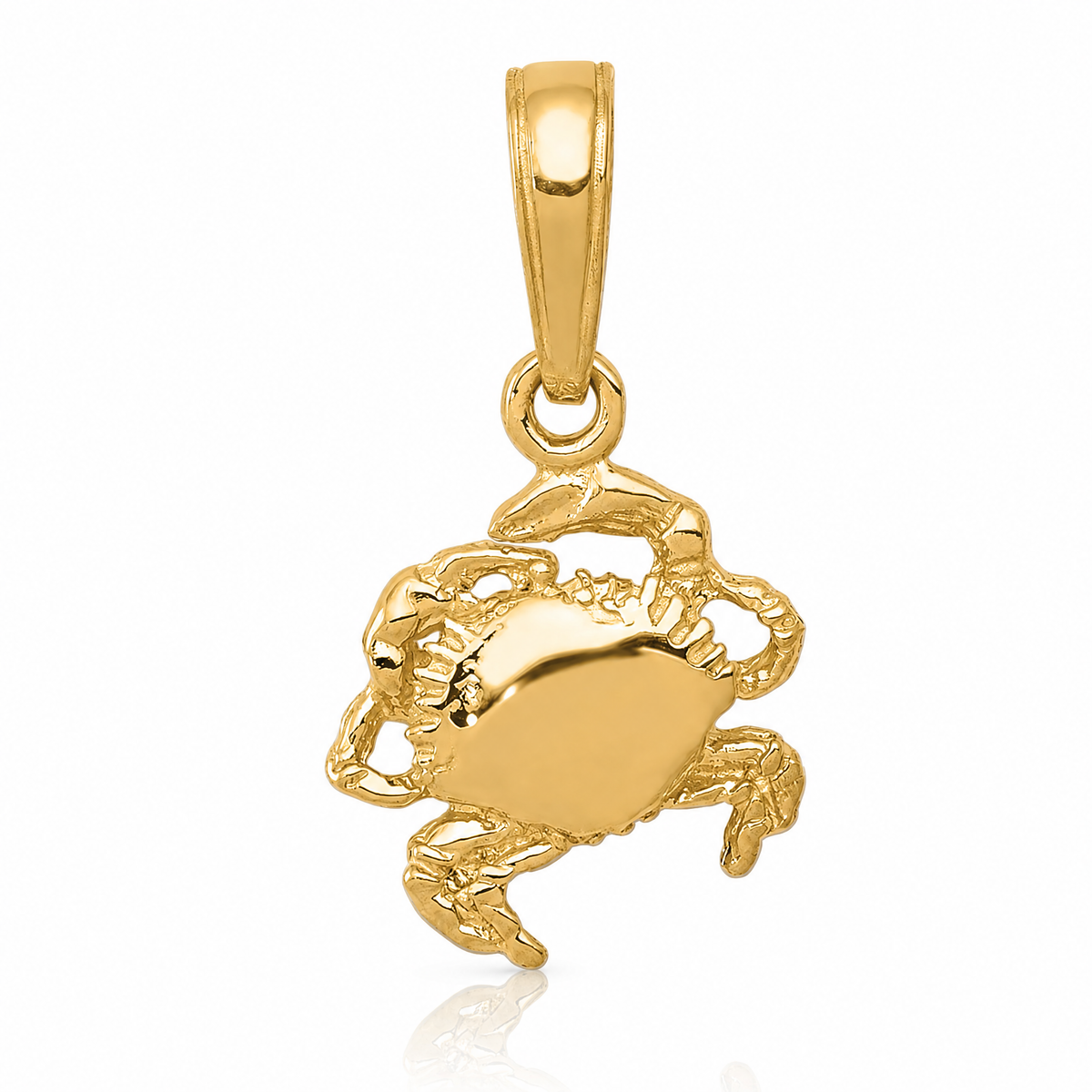 14k Crab Pendant - Lifestyle View