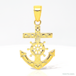 14k Mariner's Cross Pendant - Lifestyle View