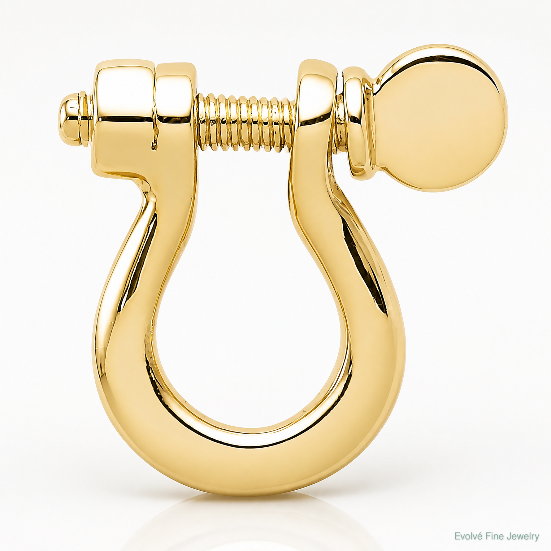 14K  3D Large Shackle Link Pendant - Lifestyle View