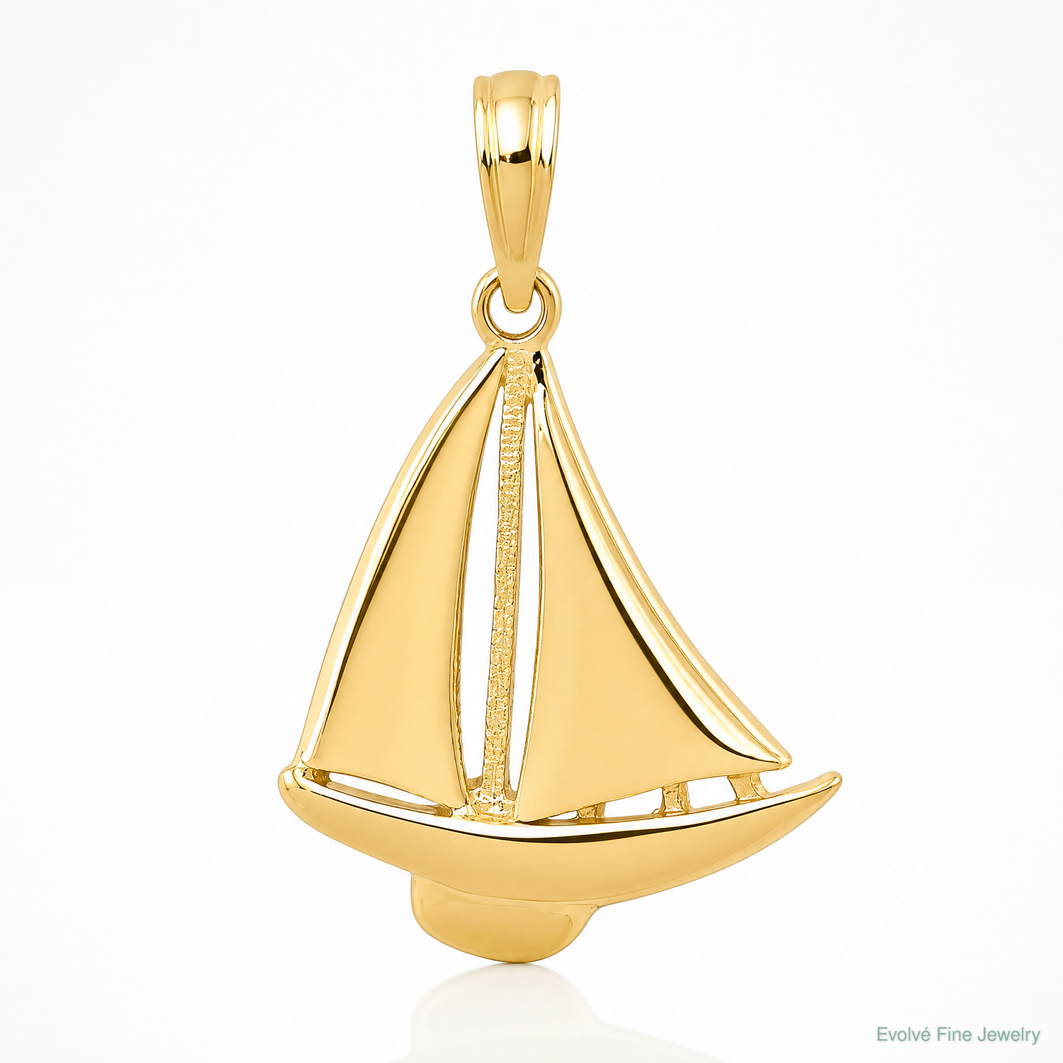 14k Sailboat Pendant - Lifestyle View