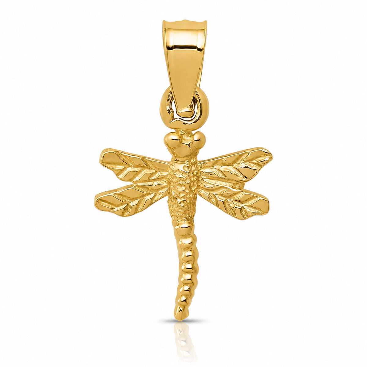 14K Dragonfly Pendant - Lifestyle View
