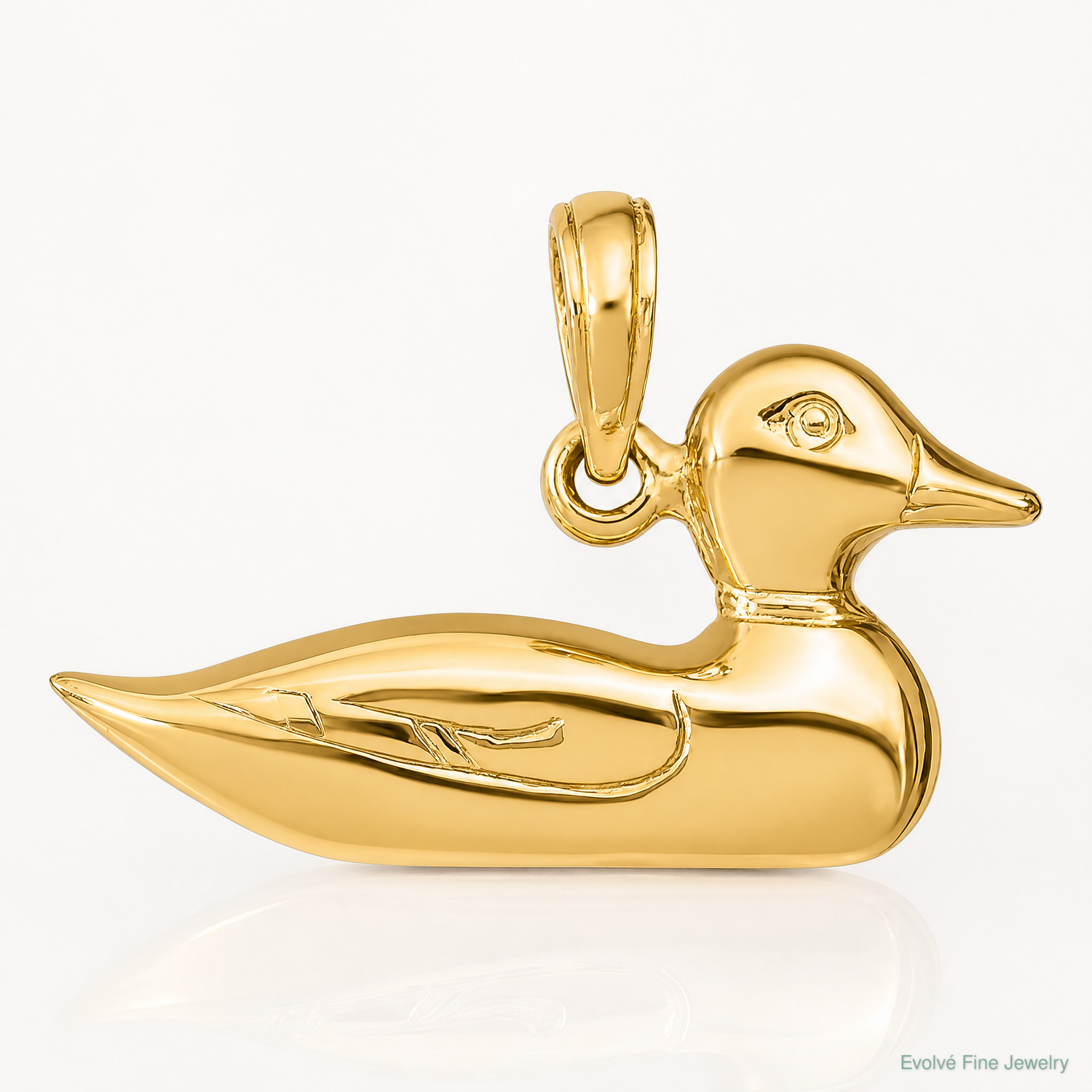 14k Mallard Charm - Lifestyle View