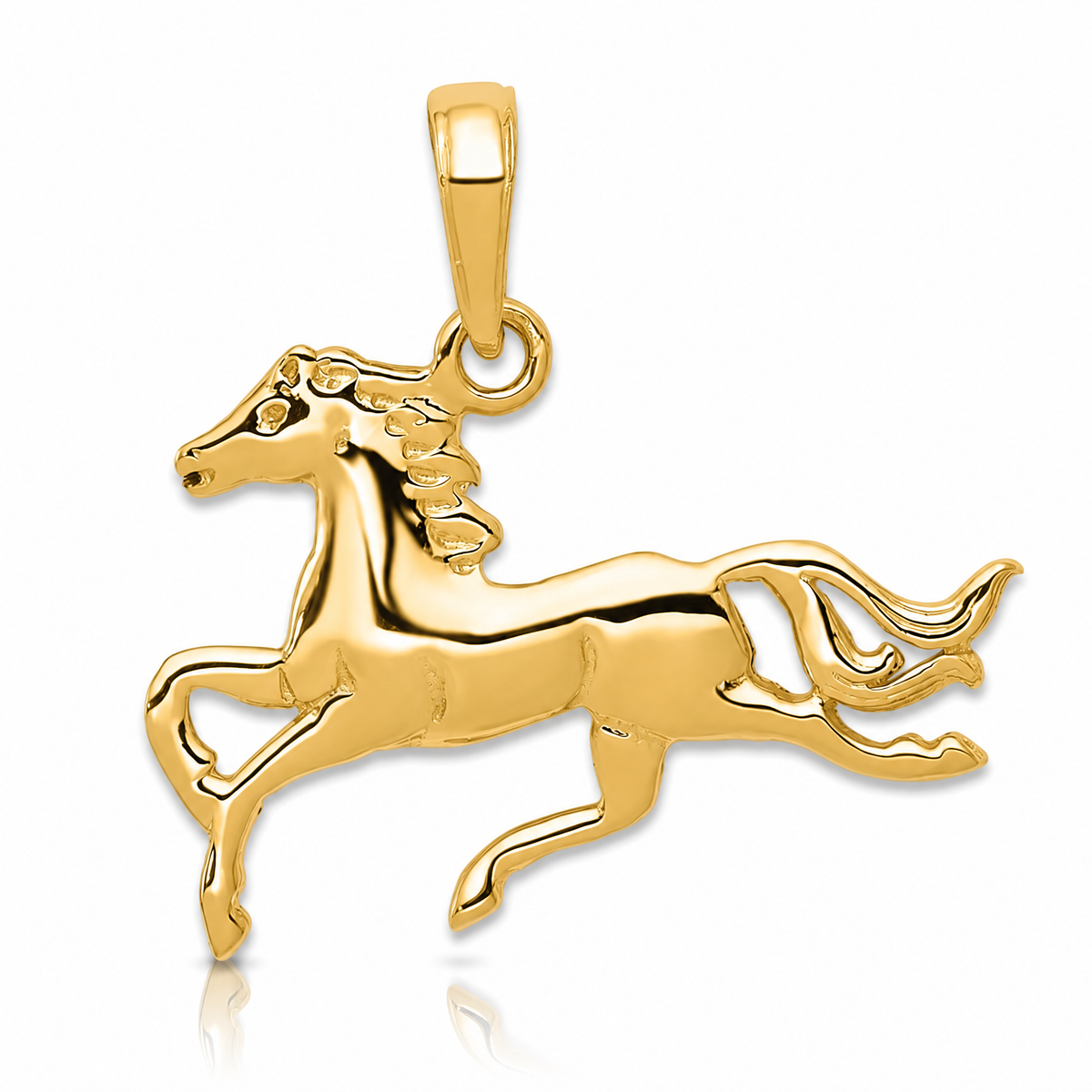 14k Horse Pendant - Lifestyle View