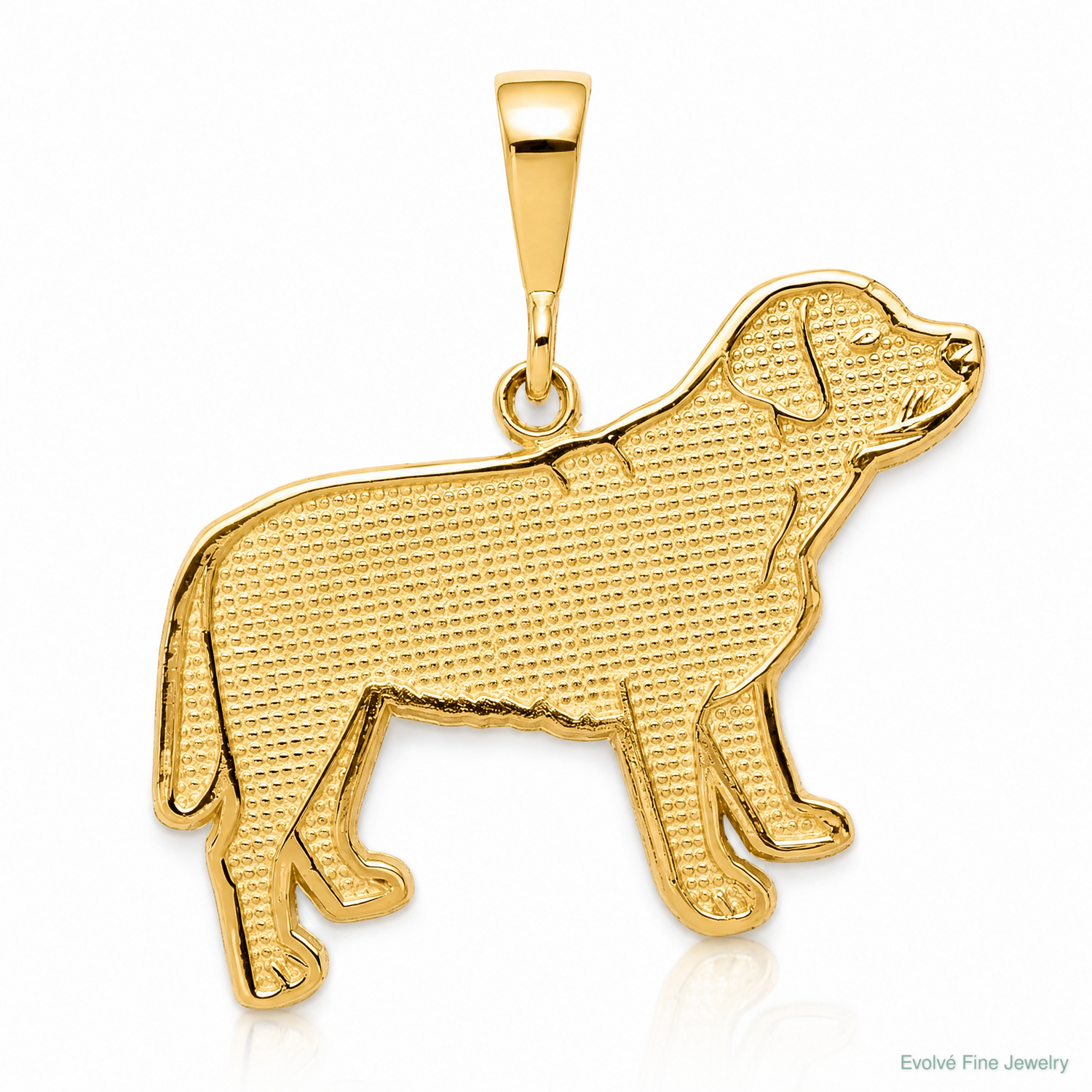 14k Labrador Dog Pendant - Lifestyle View