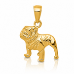 14k Bulldog Pendant - Lifestyle View