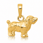 14k Cocker Spaniel Dog Pendant - Lifestyle View