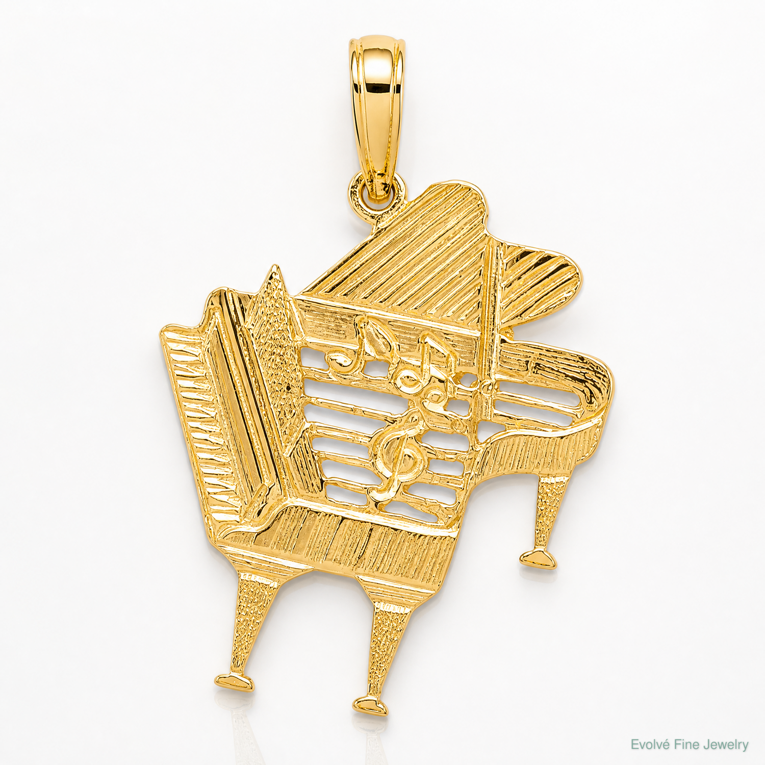 14k Piano Pendant - Lifestyle View