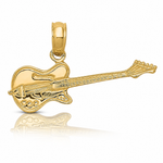 14k Electric Guitar Pendant - Lifestyle View