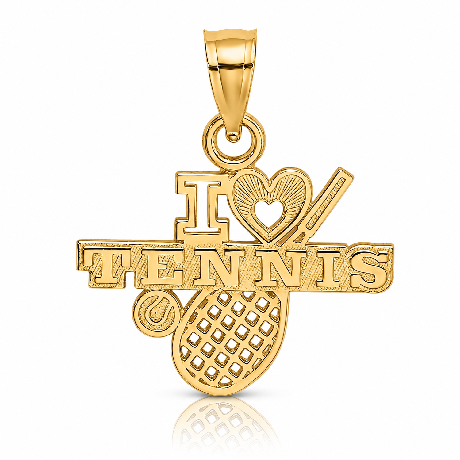 14K I HEART TENNIS Charm - Lifestyle View