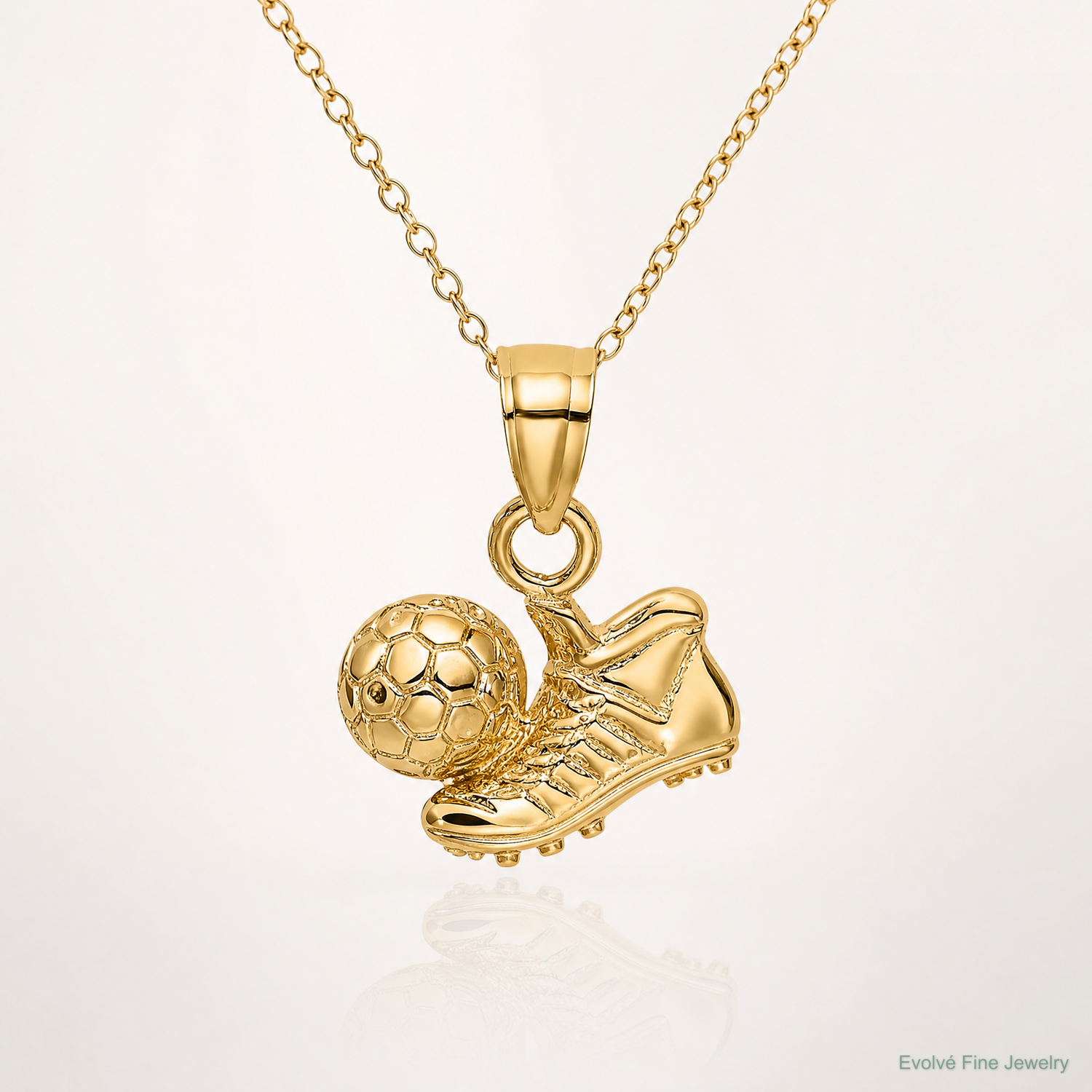 14k Soccer Ball w/Shoe Charm - Lifestyle View