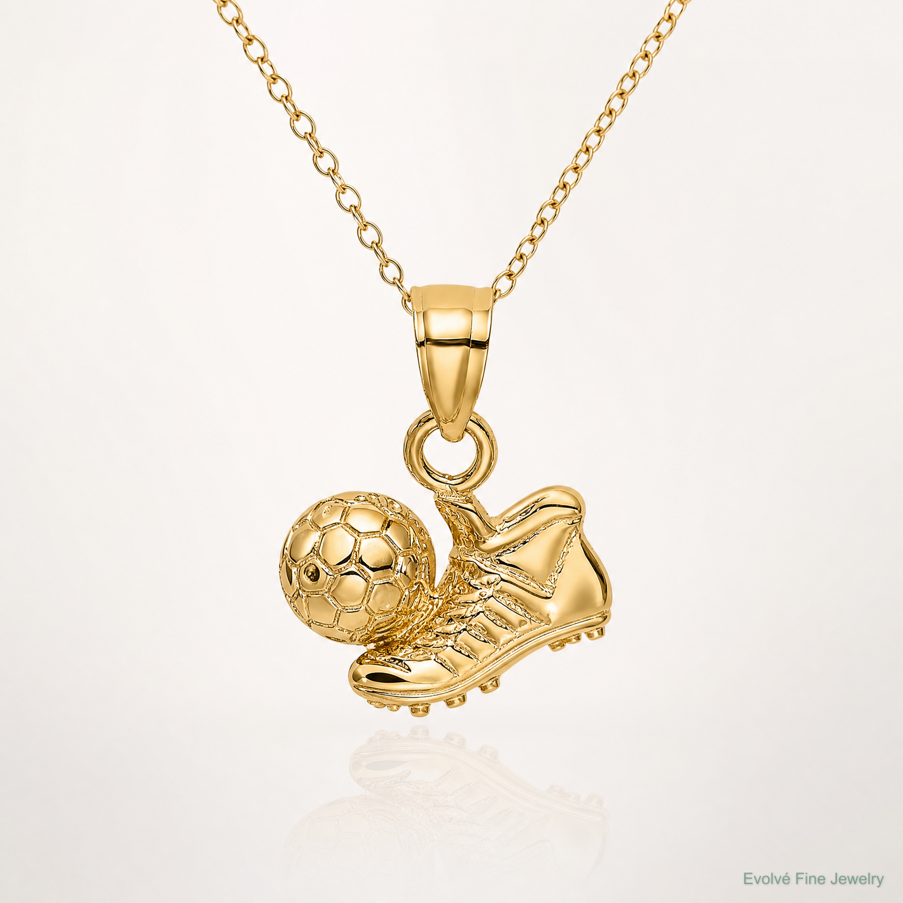 14k Soccer Ball w/Shoe Charm - Lifestyle View