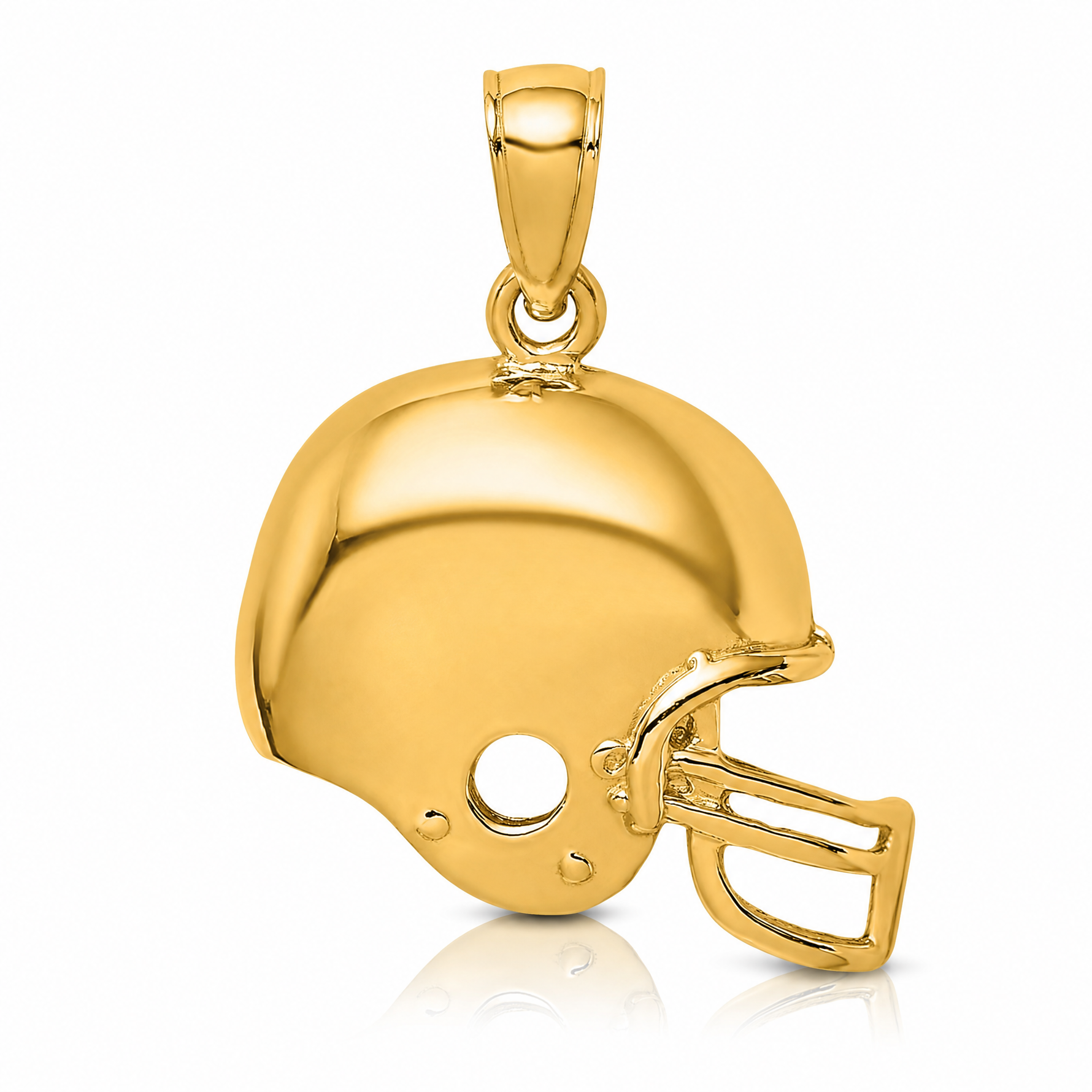 14k Football Helmet Charm - Lifestyle View