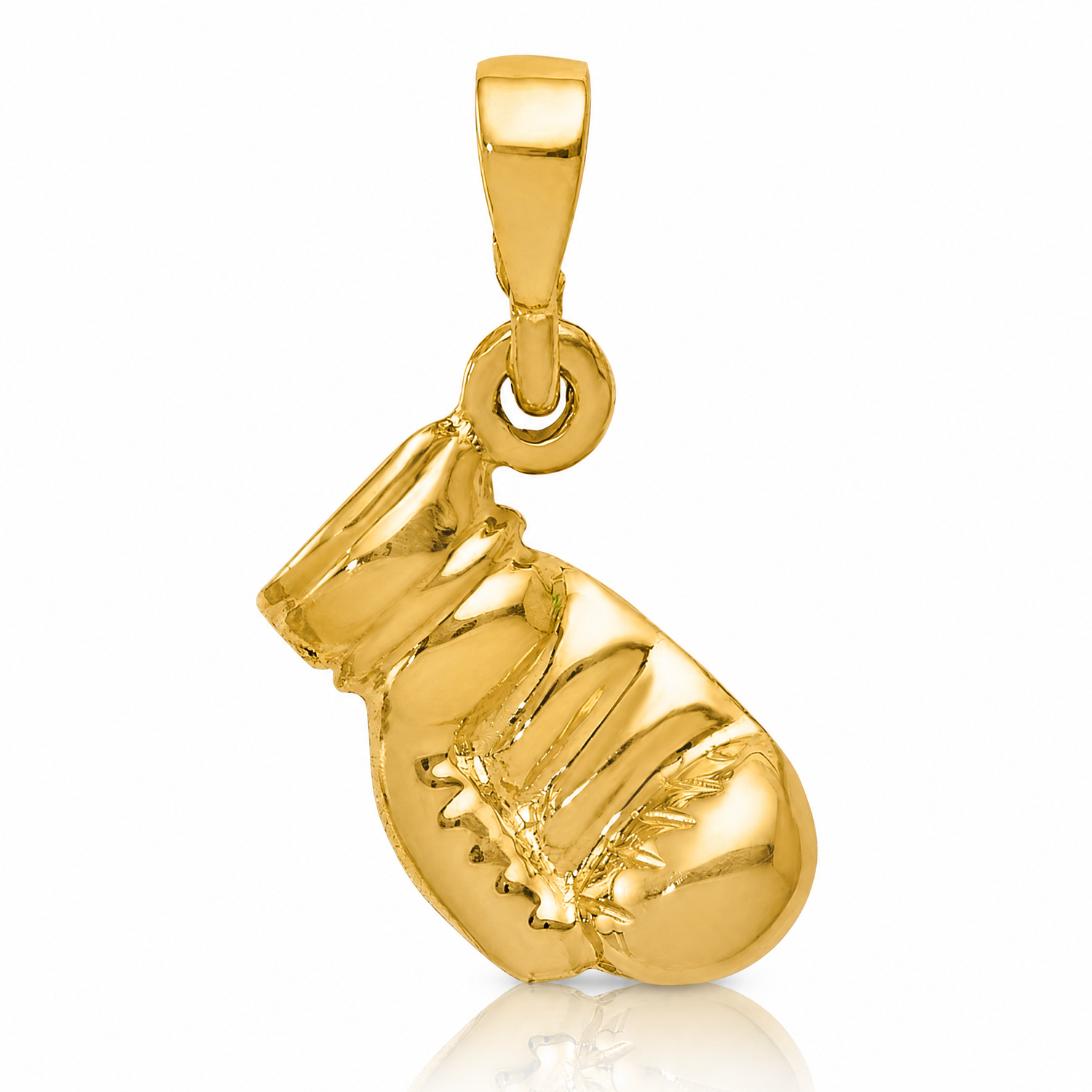14k Boxing Glove Pendant - Lifestyle View