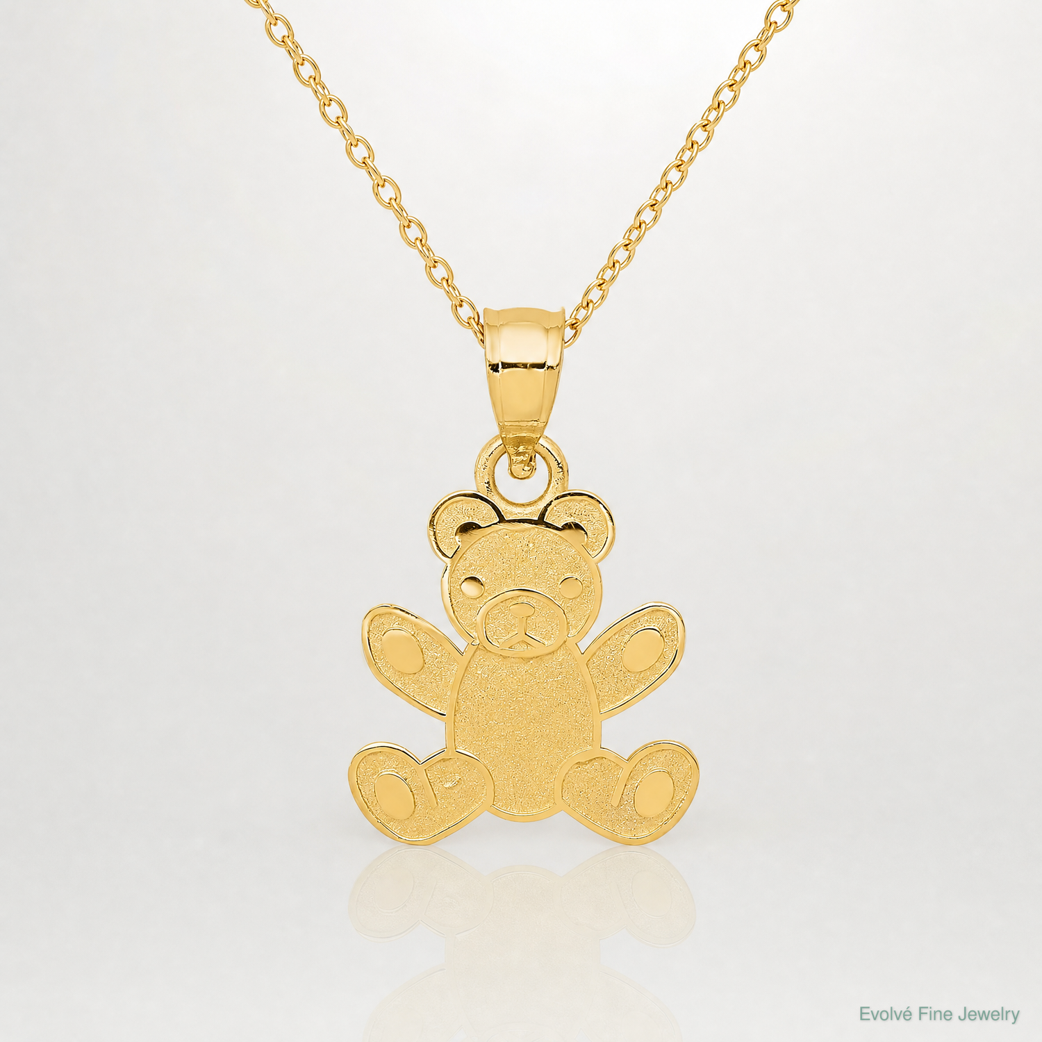 14k Teddy Bear Pendant - Lifestyle View