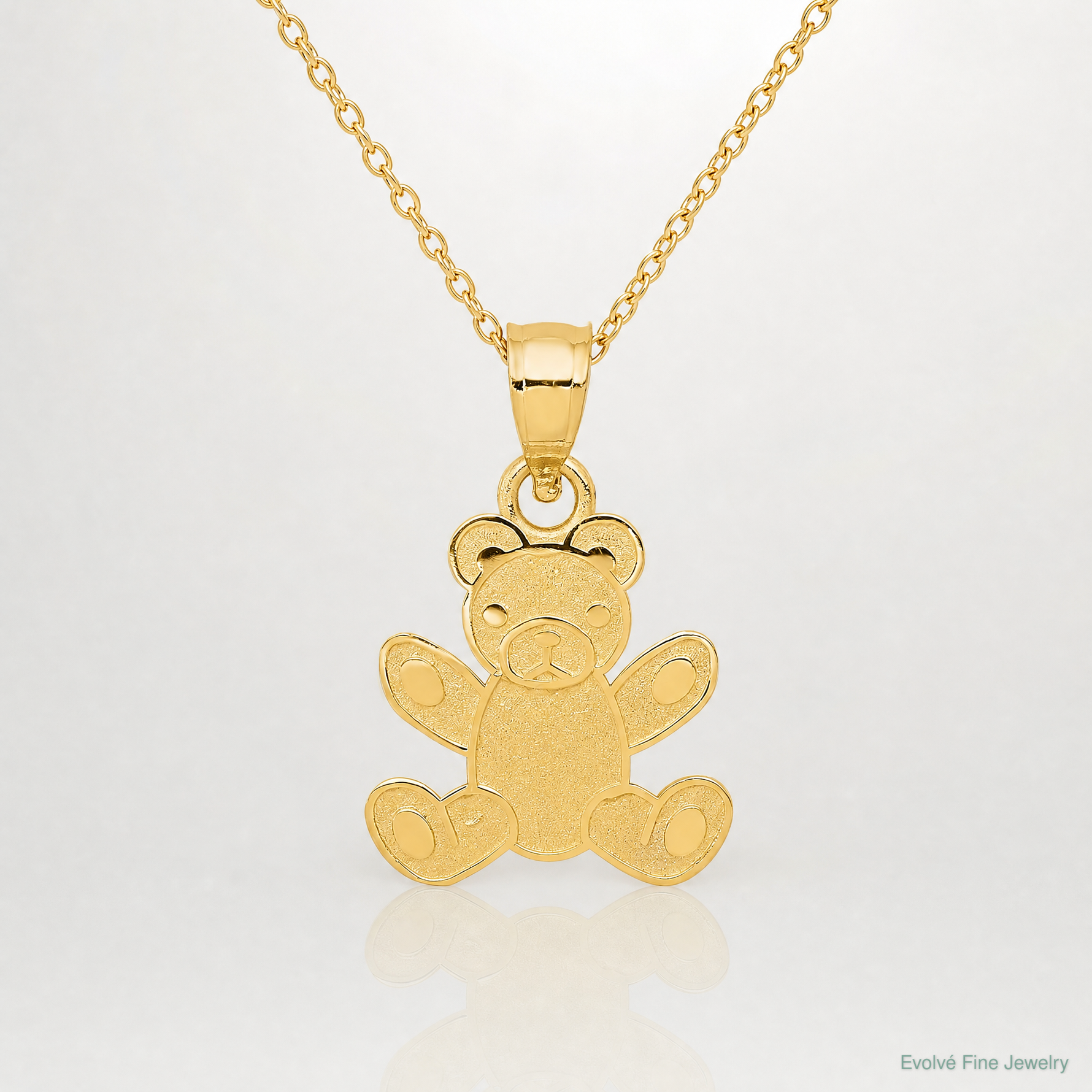 14k Teddy Bear Pendant - Lifestyle View