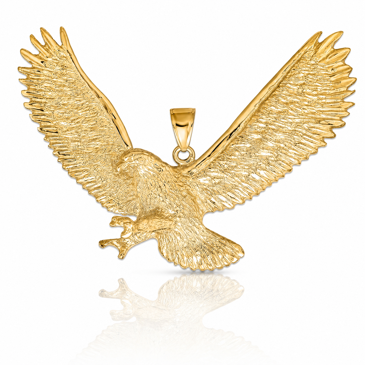 14k Eagle Pendant - Lifestyle View