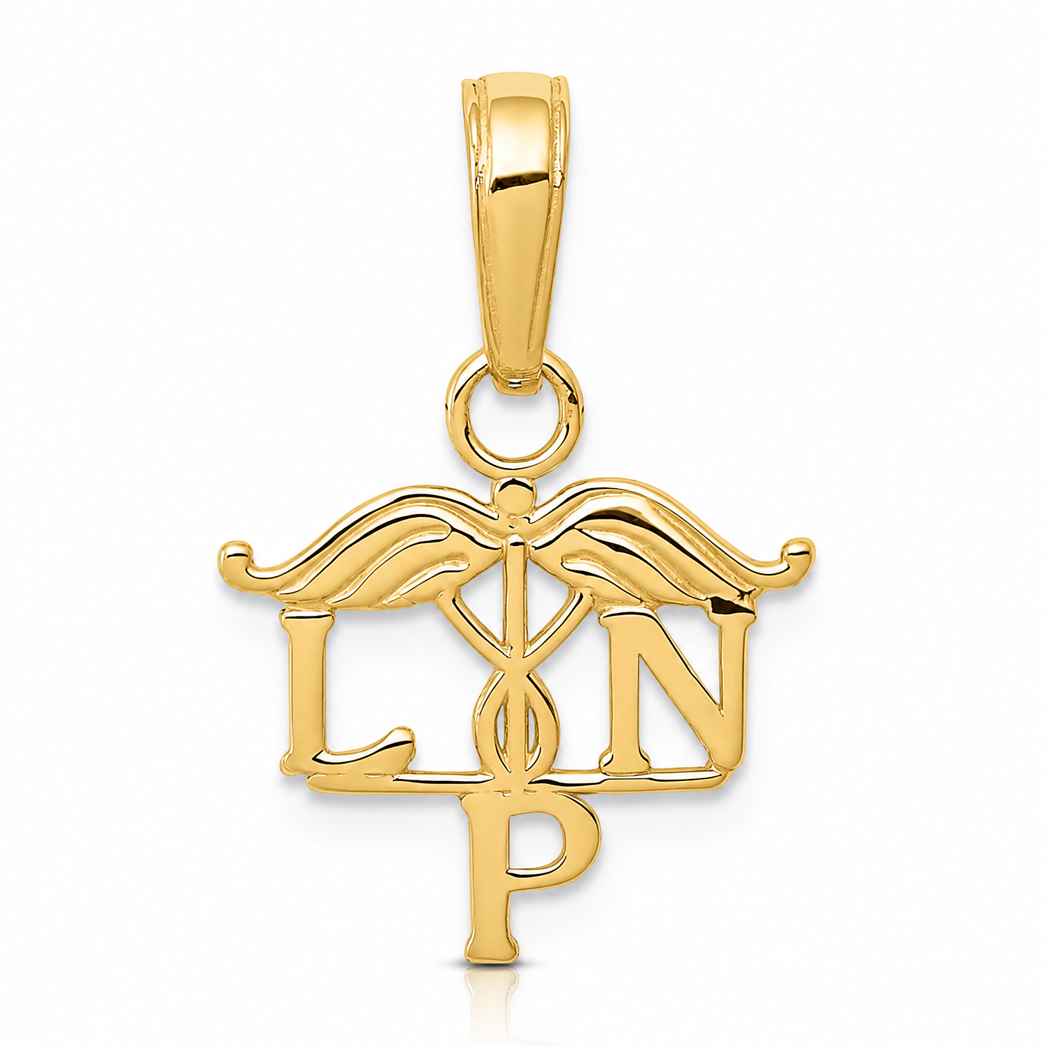 14k LPN Symbol Pendant - Lifestyle View