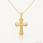 14k Passion Cross Pendant - Lifestyle View
