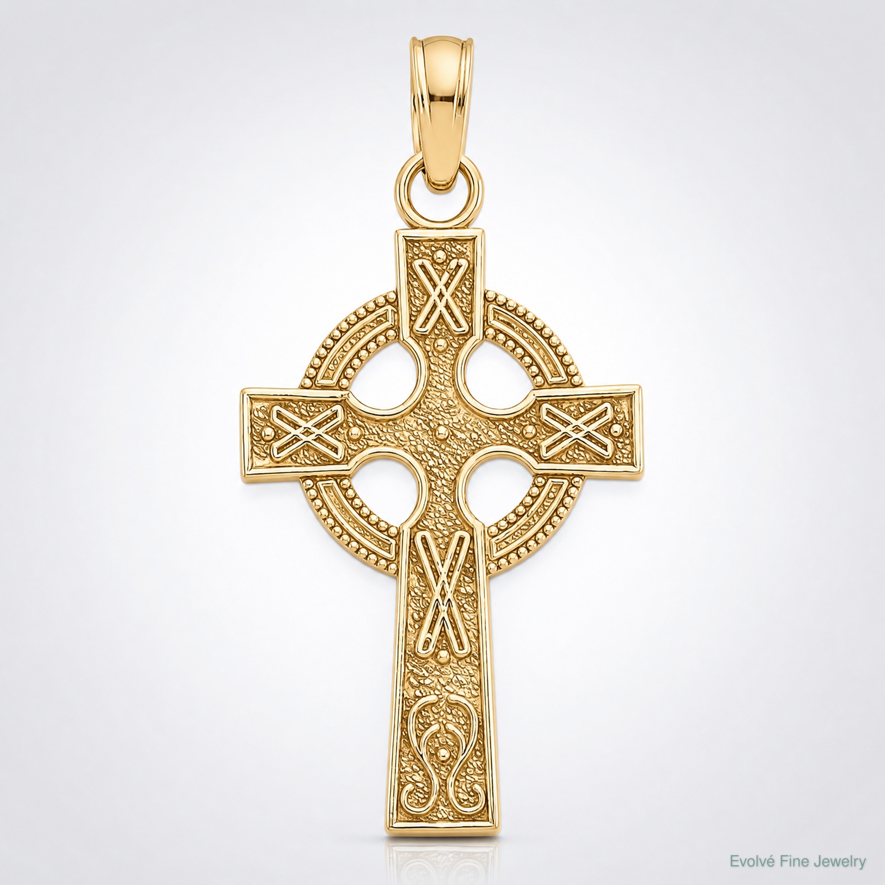 14k Celtic Cross Pendant - Lifestyle View