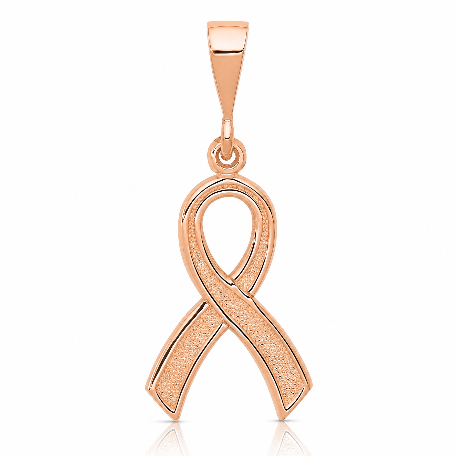 14k Rose Gold Awareness Pendant - Lifestyle View