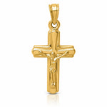 14K Reversible Crucifix Pendant - Lifestyle View