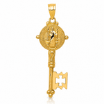 14k San Benito 2-Sided Key Pendant - Lifestyle View