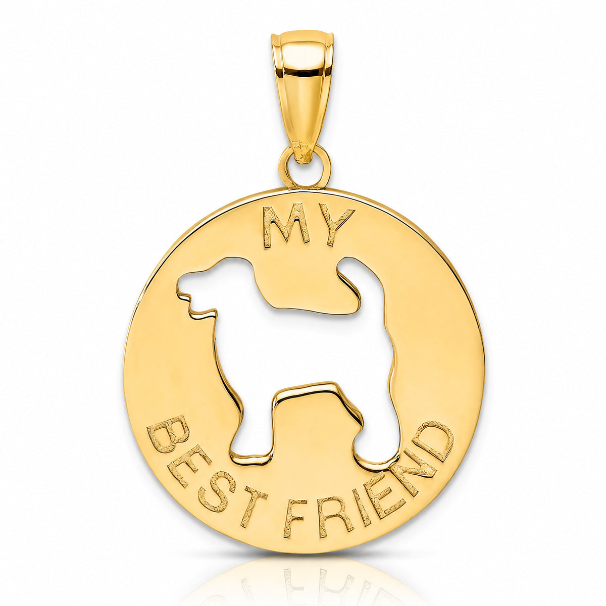 14K MY BEST FRIEND w/Dog Charm - Lifestyle View