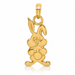 14K Rabbit Charm - Lifestyle View